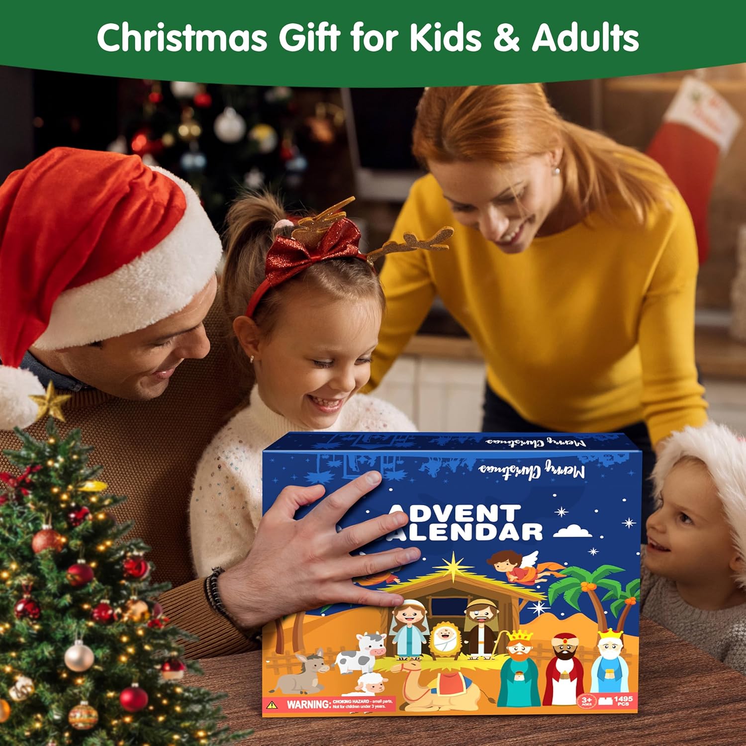 Nativity Advent Calendar 2025 Kids – 24 Days Building Blocks Kits Christmas Gifts Countdown Calendar Set, Stocking Stuffer Building Toys for Boys, Girls, Teens & Adults Ages 6+