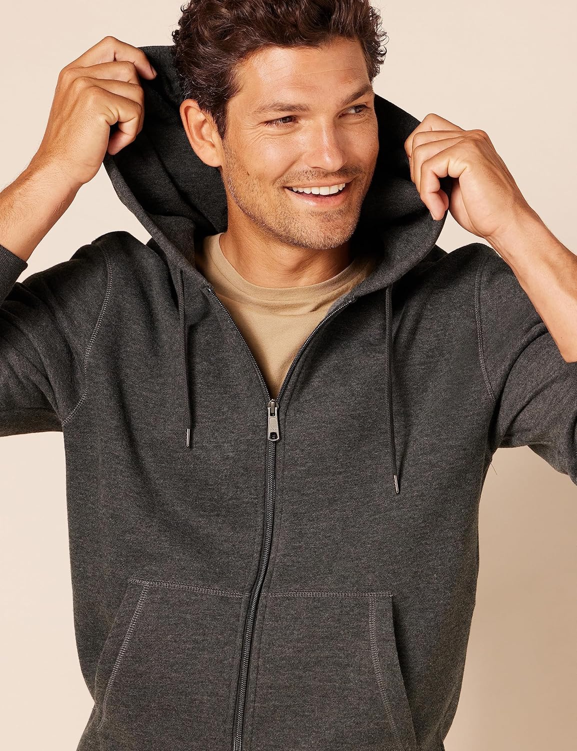Essentials Men's Full-Zip Fleece Hoodie (Available in Big & Tall)