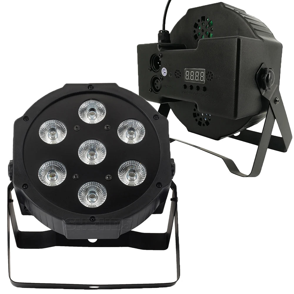 1PCS LED 7x18W 7x12W 54x3W 12x3W RGBWA+UV Par Light with DMX512 6in1 Stage Light Wash Effect DJ Disco Mini Led Spotlighting 10W