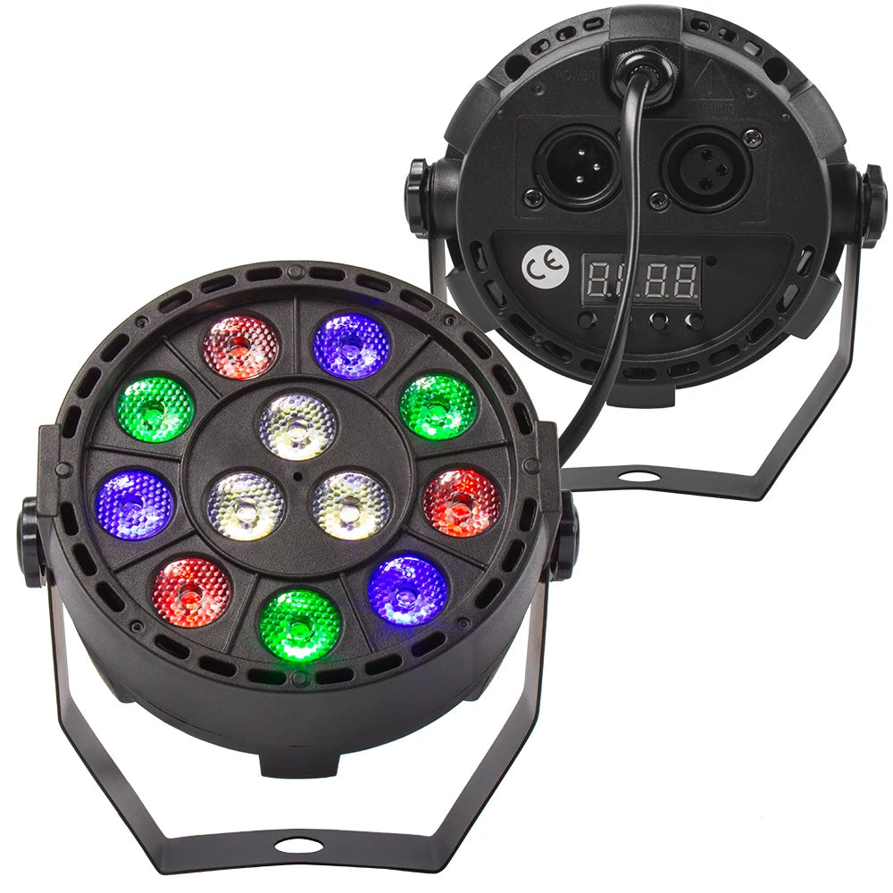 1PCS LED 7x18W 7x12W 54x3W 12x3W RGBWA+UV Par Light with DMX512 6in1 Stage Light Wash Effect DJ Disco Mini Led Spotlighting 10W