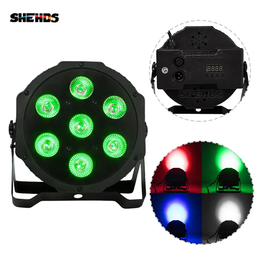 1PCS LED 7x18W 7x12W 54x3W 12x3W RGBWA+UV Par Light with DMX512 6in1 Stage Light Wash Effect DJ Disco Mini Led Spotlighting 10W