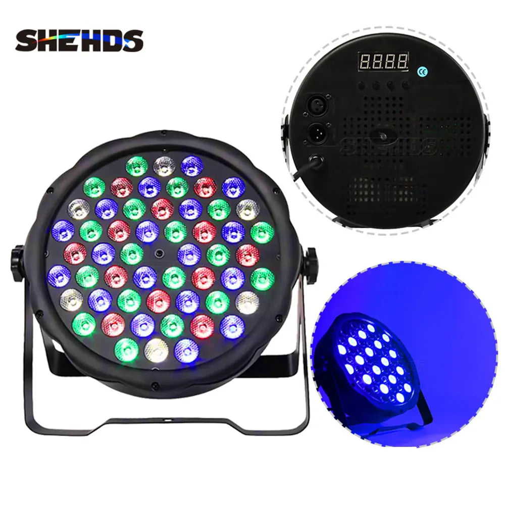 1PCS LED 7x18W 7x12W 54x3W 12x3W RGBWA+UV Par Light with DMX512 6in1 Stage Light Wash Effect DJ Disco Mini Led Spotlighting 10W