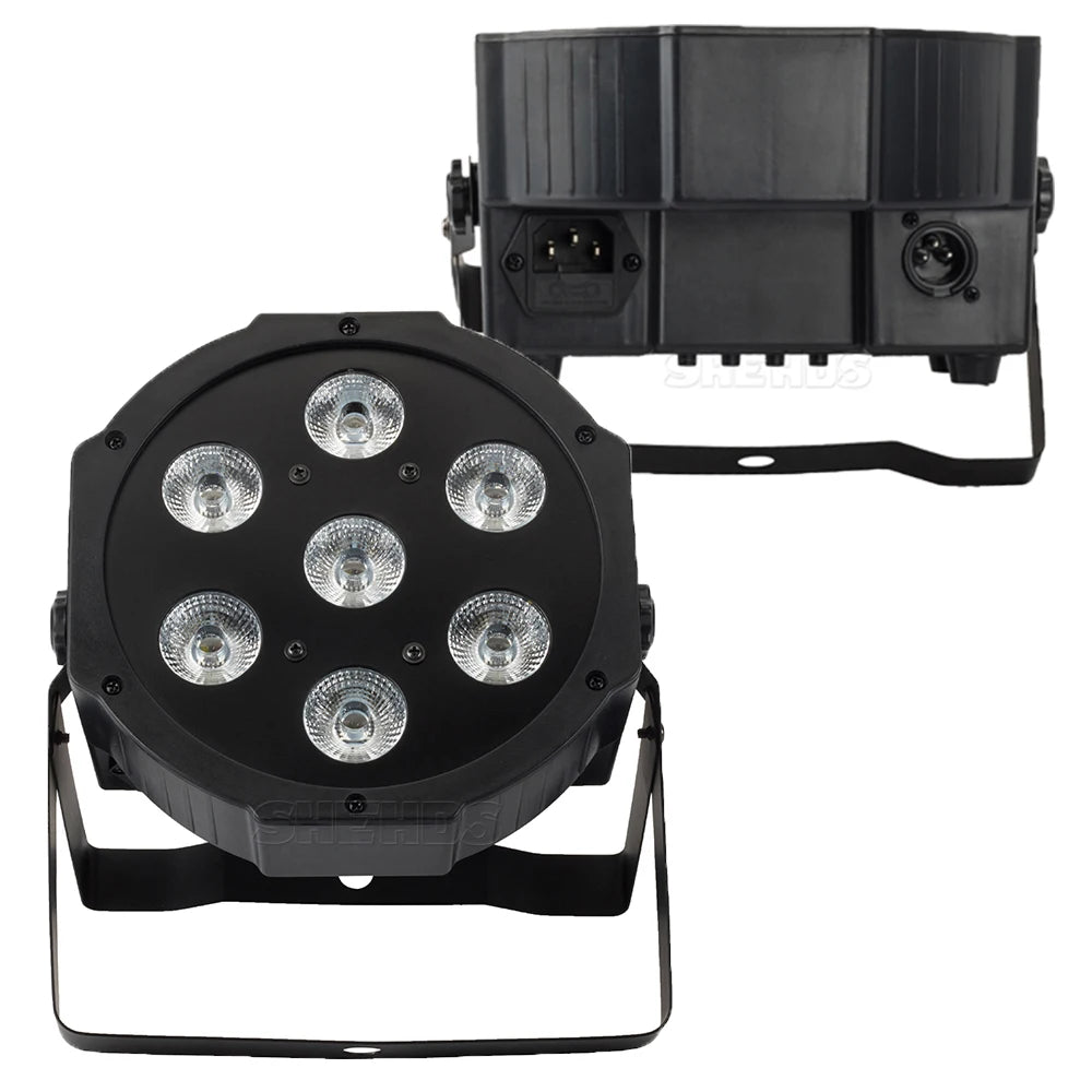 1PCS LED 7x18W 7x12W 54x3W 12x3W RGBWA+UV Par Light with DMX512 6in1 Stage Light Wash Effect DJ Disco Mini Led Spotlighting 10W