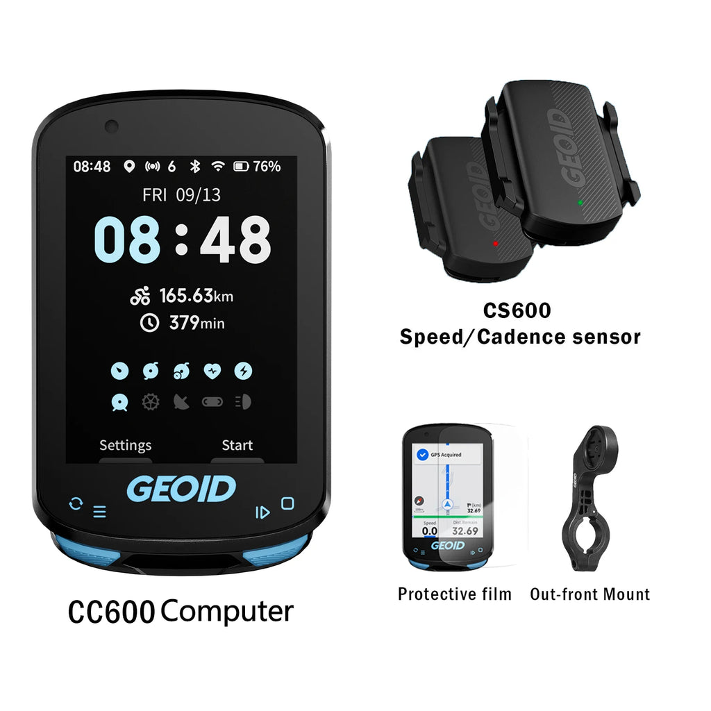 GEOID CC600 Colorful Screen Wireless Bike Computer GPS Navigation Bicycle Speedometer GPX Wifi Cycling Odometer Ant Indoor