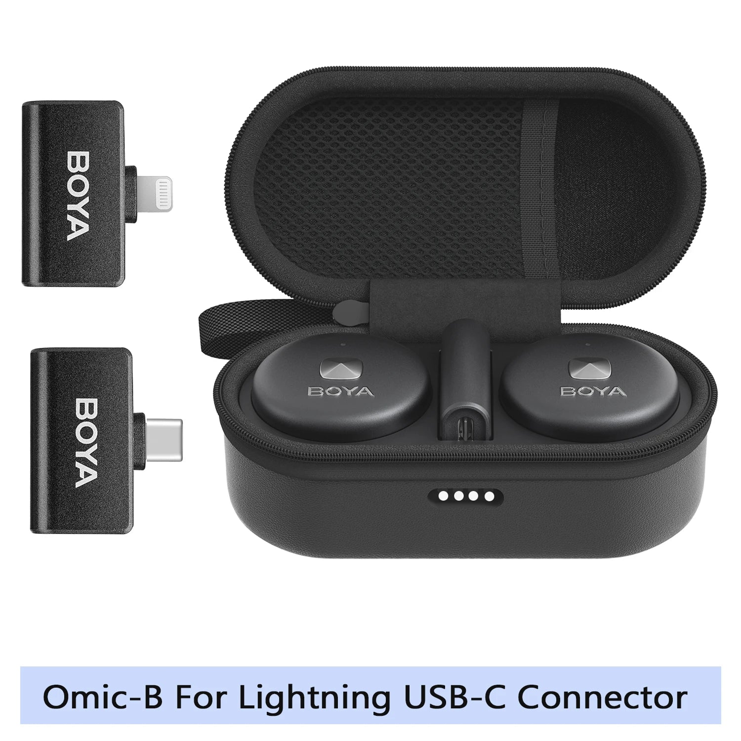 BOYA Omic D/U Wireless Lavalier Lapel Microphone for iPhone iPad Android Type-c Smartphone Youtube Live Recording Interview Vlog