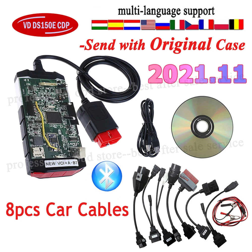 2025 New Vci 2021.11 Keygen on Cd Vd Ds150e Cdp with Bluetooth TNESF DELPHIS ORPDC Obd Scanner Cars Trucks Diagnostic Tools