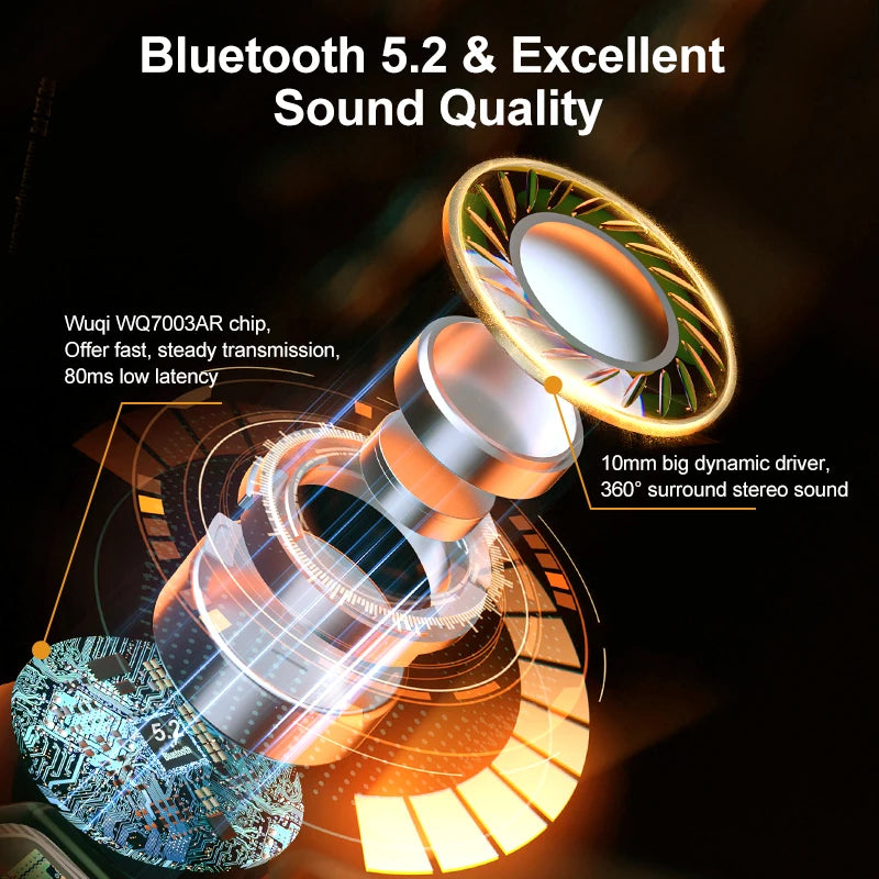 QCY HT07 ANC Wireless Earphones 40dB Active Noise Cancelling Headphones 6 Mic AI HD Call Bluetooth 5.2 TWS Earbuds 32H Playback