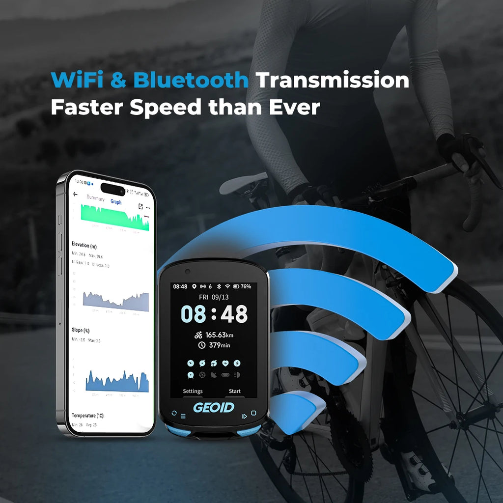 GEOID CC600 Colorful Screen Wireless Bike Computer GPS Navigation Bicycle Speedometer GPX Wifi Cycling Odometer Ant Indoor
