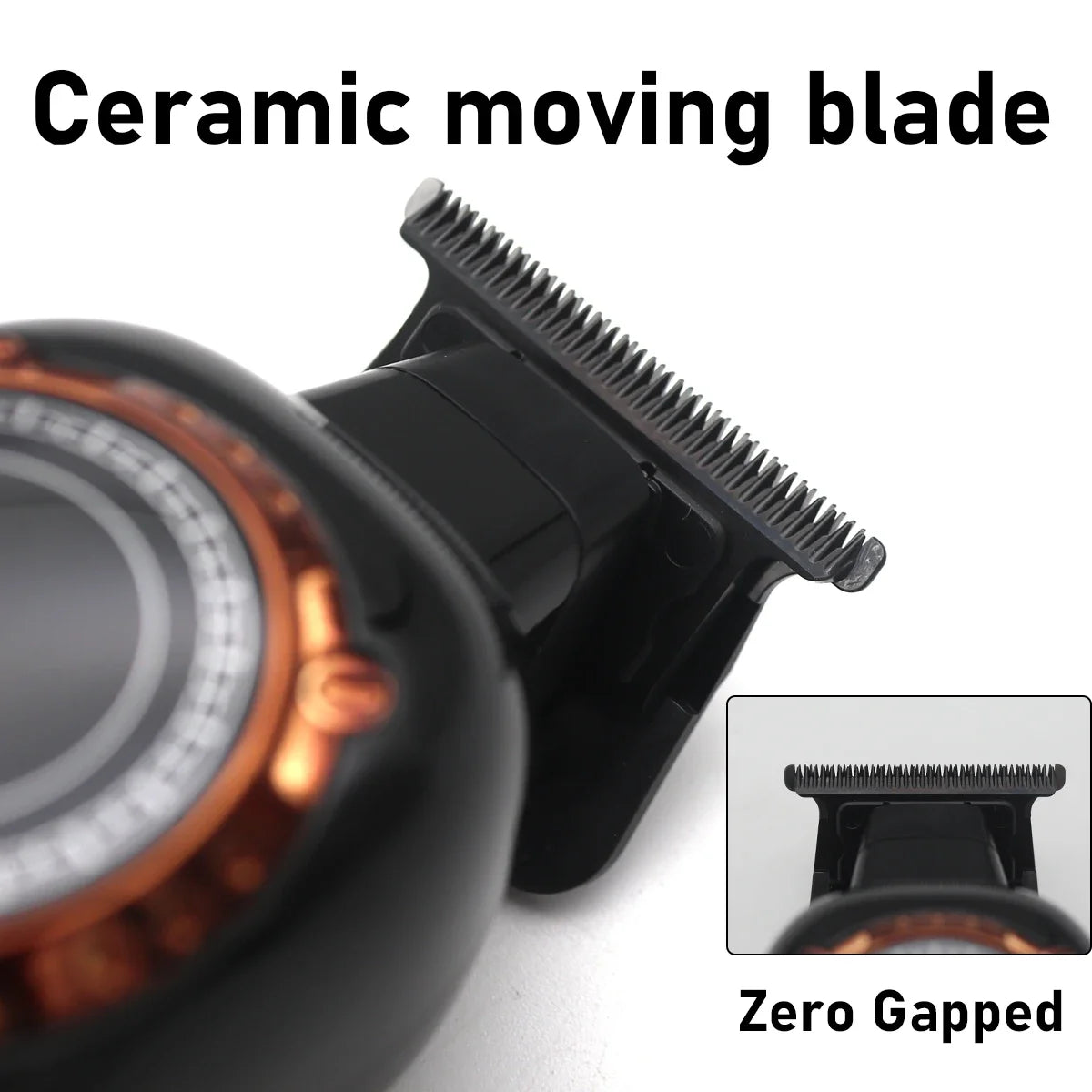 Kemei KM-999 Hair Trimmer for Men DLC T-Blade Zero Gapped LED Display Cordless USB Professional Hair Clipper Finishing Machine