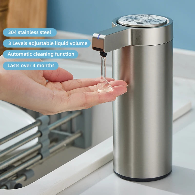 Kitchen Soap Machine Automatic Sensor Out of Hand Sanitizer Smart Electric Body Wash Soap Dispenser 304 Stainless Steel