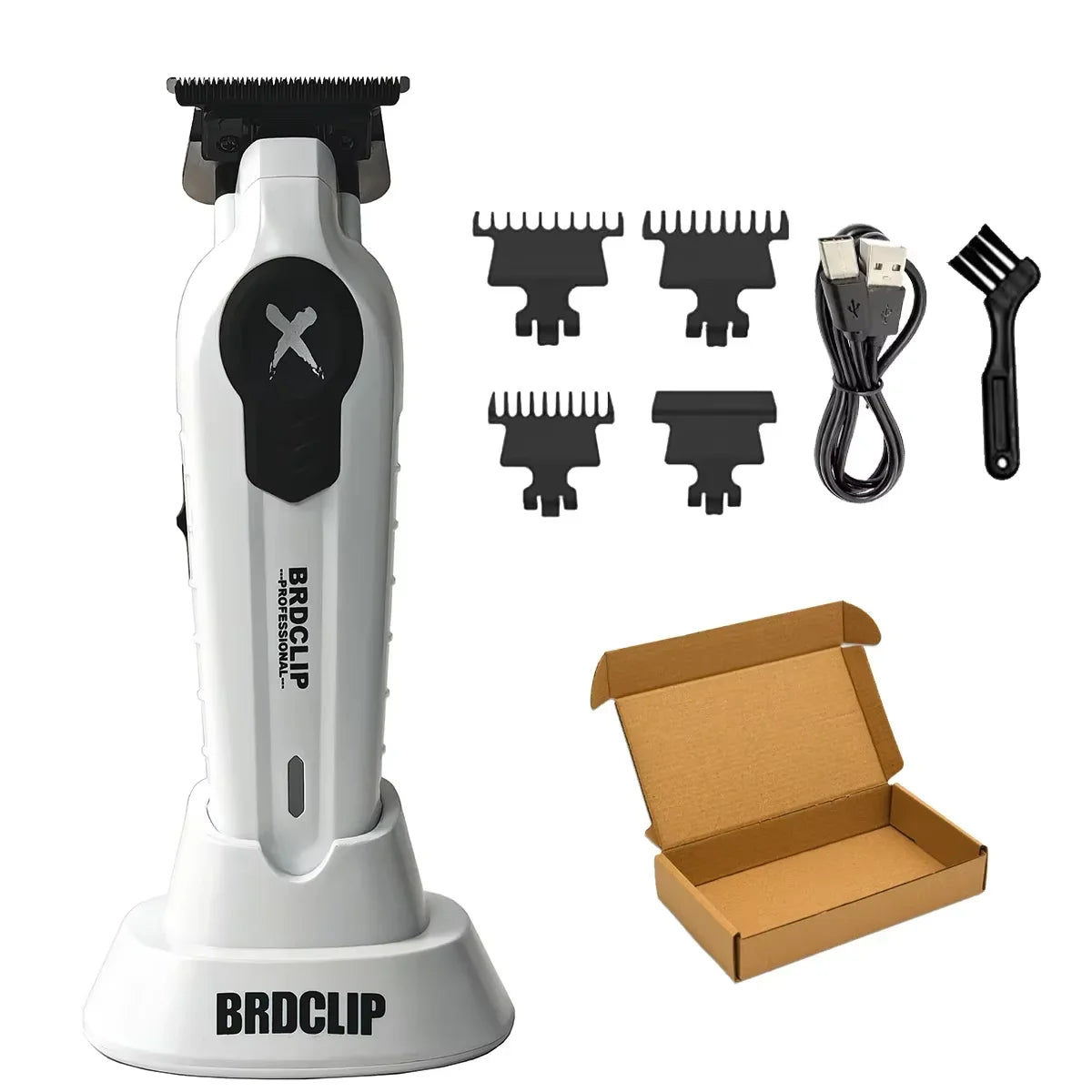 New 2025 BRDCLIP FA1T Green Professional Hair Trimmer Barber Carving Gradient Finish Machine Electric Clipper with Charger Stand