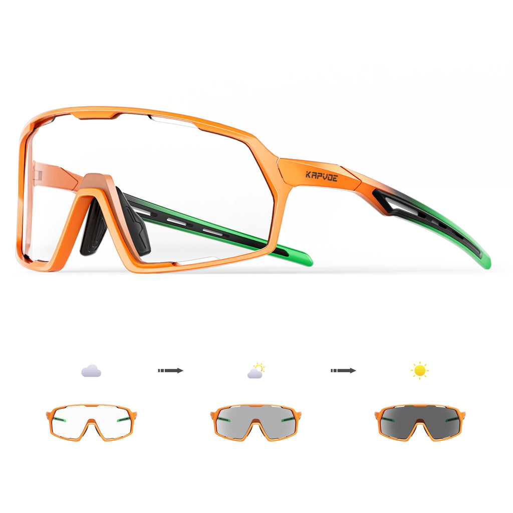 Kapvoe Photochromic Sunglasses Man MTB Climbing Glasses Outdoor Sports Bike Cycling Glasses Women Driving Bicycle Goggles UV400