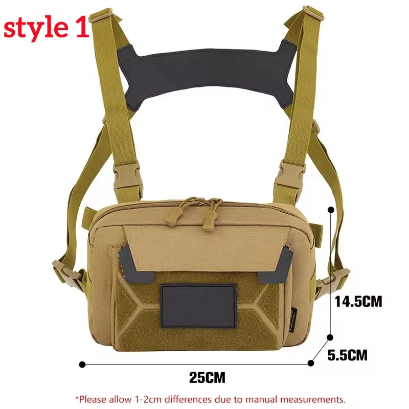 Fishing Vest Bag Men's Camo Fishing Lures Utility Tackle Chest Bags Waist Pack Outdoor Mountaineering Camping Hiking Hunting