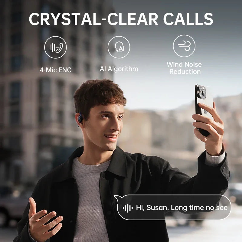 Baseus Bowie MF1 Open-Ear Sport Wireless Earphones Bluetooth 5.4 EarHooks Big Bass Sport Headphones 60Hrs Playtime IPX4 Earbuds