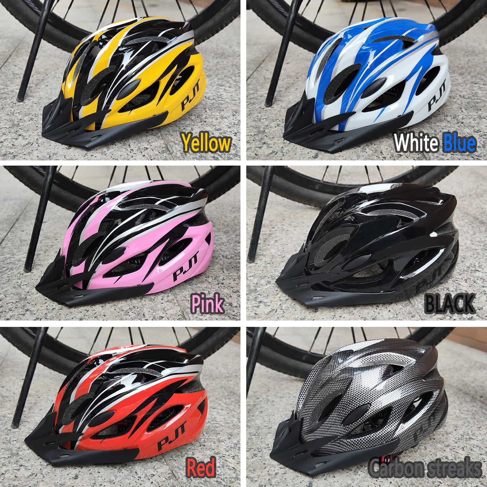 PMT Lightweight Cycling Helmet Comfort Lining Hollow Riding Safety Head Protection Bicycle MTB Helmet Carbon Pattern Bike Helmet