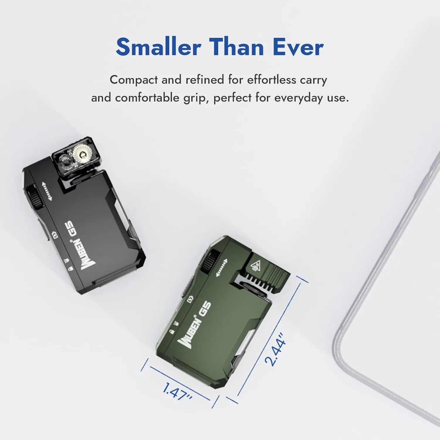 WUBEN G5 Rechargeable EDC Powerful RGB Flashights, 400 Lumens Portable Flat Mini Flashlights, Magnetic Keychain Light