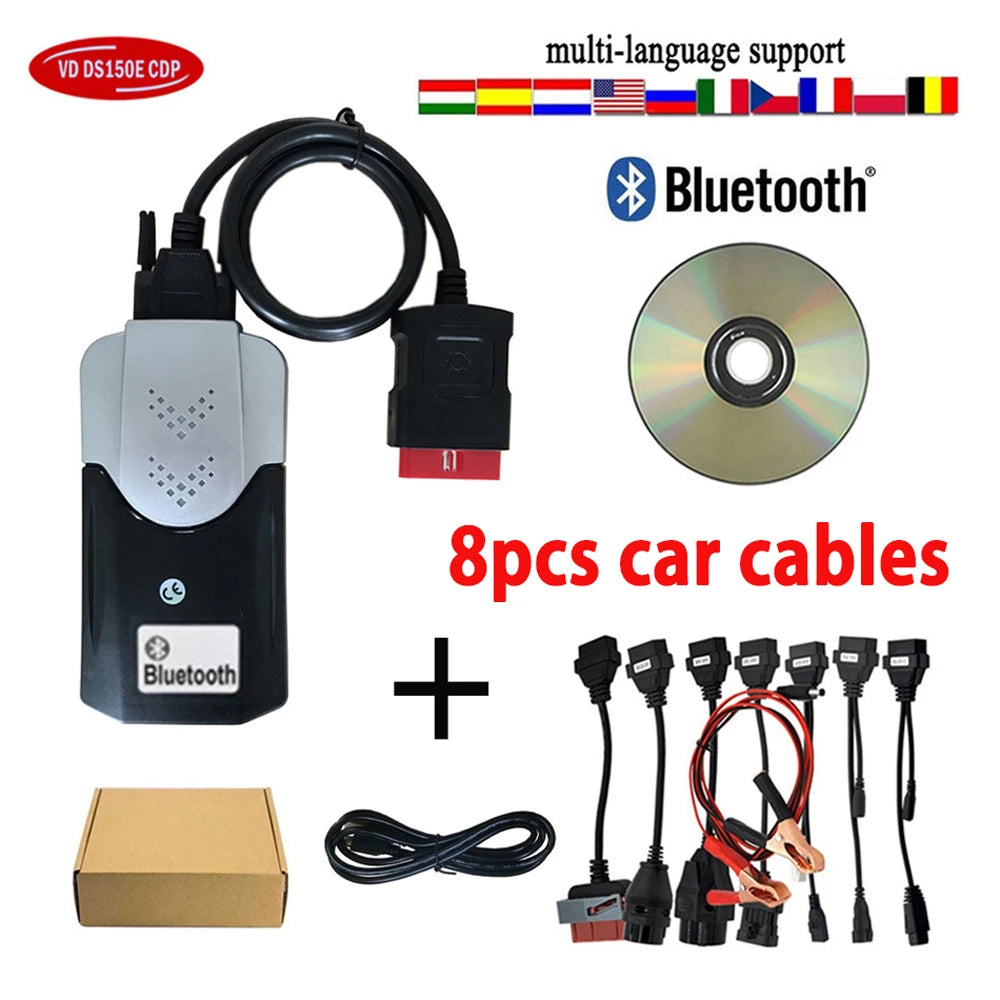 2025 New Vci 2021.11 Keygen on Cd Vd Ds150e Cdp with Bluetooth TNESF DELPHIS ORPDC Obd Scanner Cars Trucks Diagnostic Tools