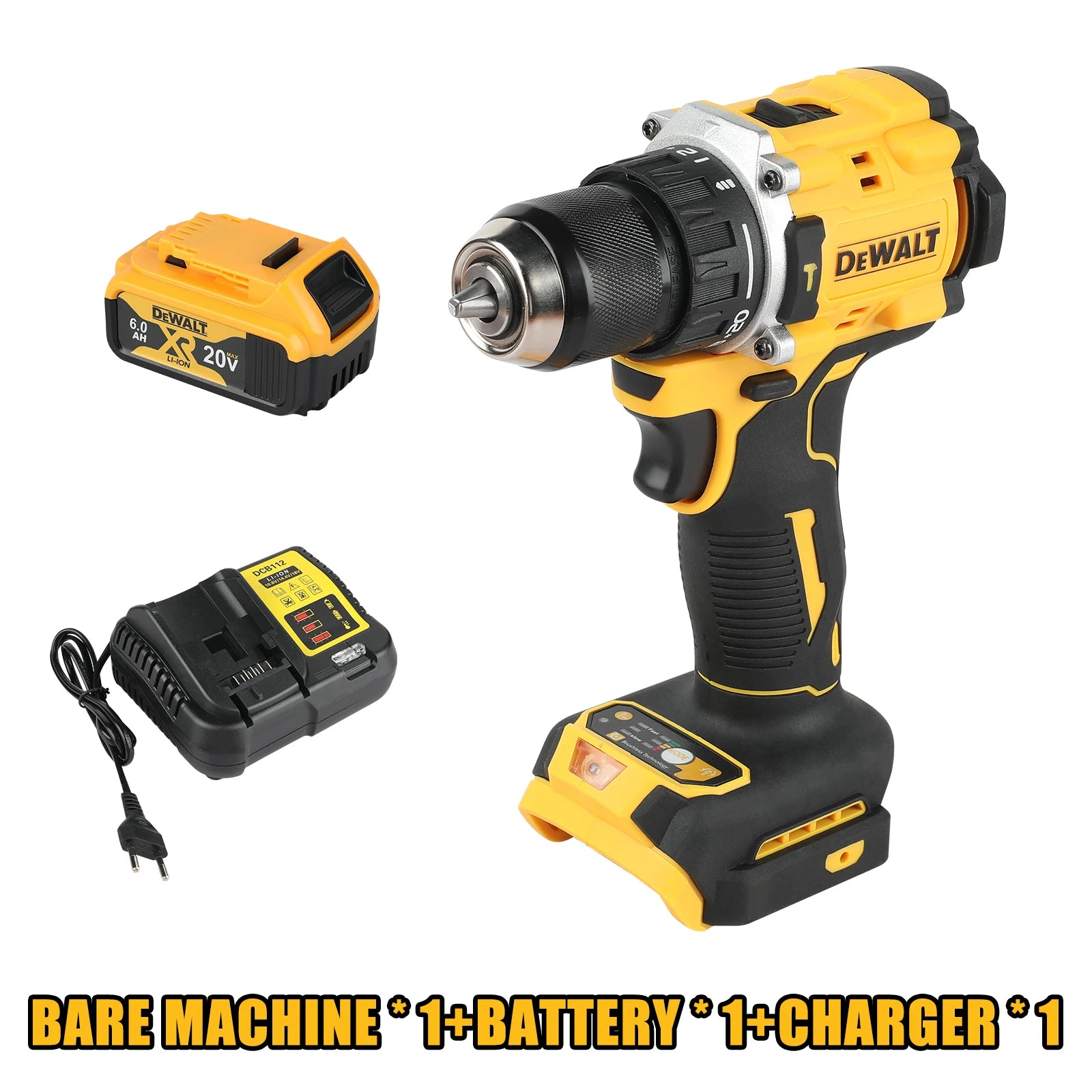 DEWALT DCD805 20V Power Tools Brushless Impact Drill Cordless Electric Screwdriver Multi-Function Hand Drill