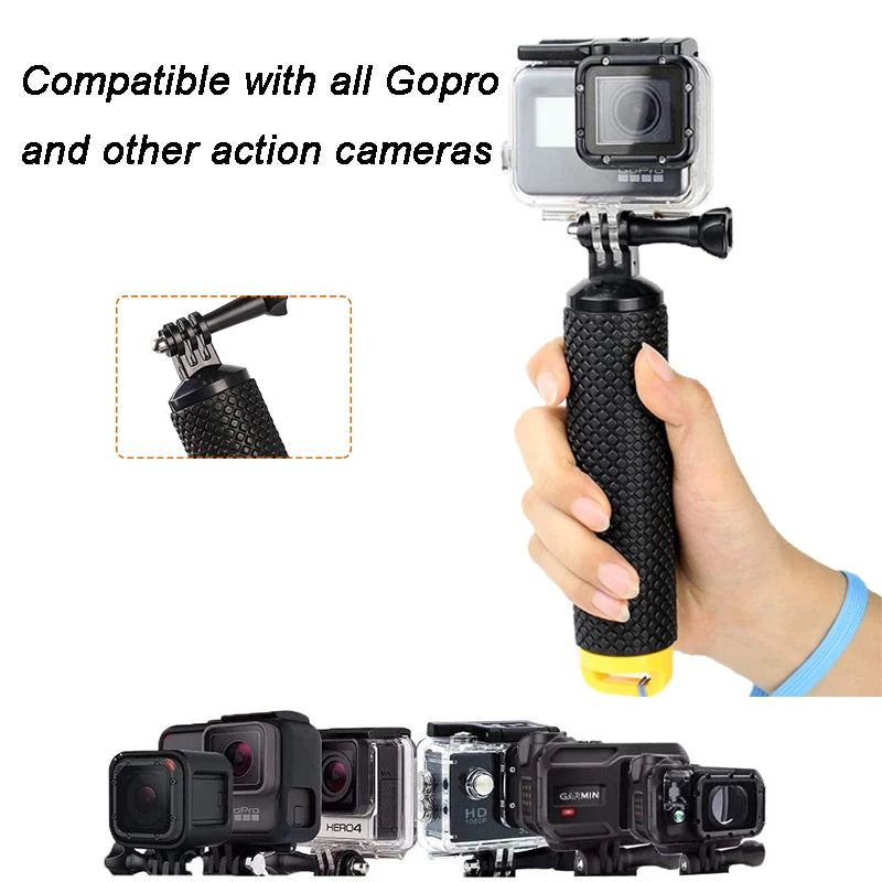 Action Camera Water Floating Hand Grip For Gopro Hero 13 12 11 10 9 8  Xiaomi Yi SJ4000 DJI Osmo Float Handle Mount Accessories
