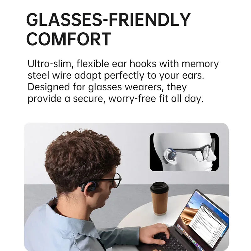 Baseus Bowie MF1 Open-Ear Sport Wireless Earphones Bluetooth 5.4 EarHooks Big Bass Sport Headphones 60Hrs Playtime IPX4 Earbuds