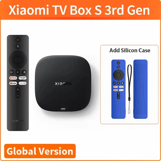 Global Version Xiaomi TV Box S 3rd Gen 4K Ultra HD Bluetooth 5.2 Wifi6 32GB ROM Google TV Google Assistant Smart Media Player