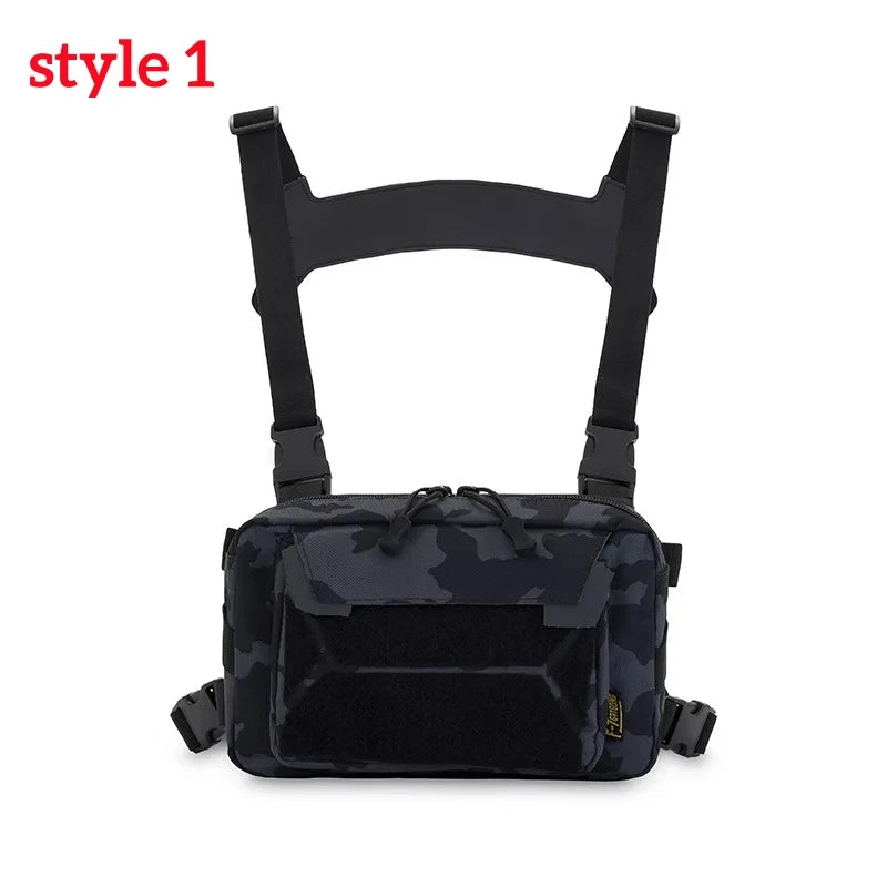 Fishing Vest Bag Men's Camo Fishing Lures Utility Tackle Chest Bags Waist Pack Outdoor Mountaineering Camping Hiking Hunting