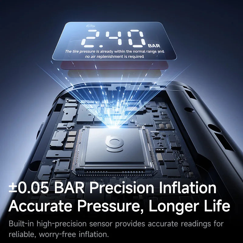 Baseus Wireless Car Air Pump Portable Air Compressor for Car Motorcycles Bicycle Electric Tire Inflator with LCD Digital Display