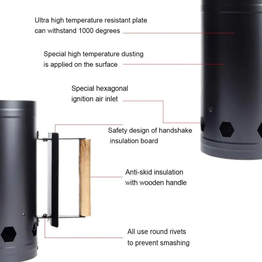 Spark Bucket Charcoal Bucket Charcoal Ignition Charcoal Bucket Barbecue Stove  Igniter Outdoor Barbecue Stove Ignition Cylinder