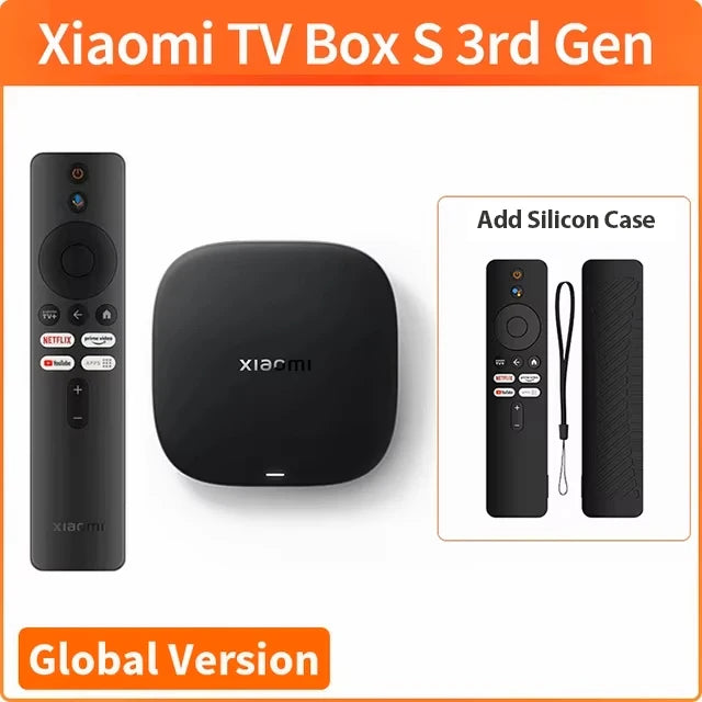 Global Version Xiaomi TV Box S 3rd Gen 4K Ultra HD Bluetooth 5.2 Wifi6 32GB ROM Google TV Google Assistant Smart Media Player