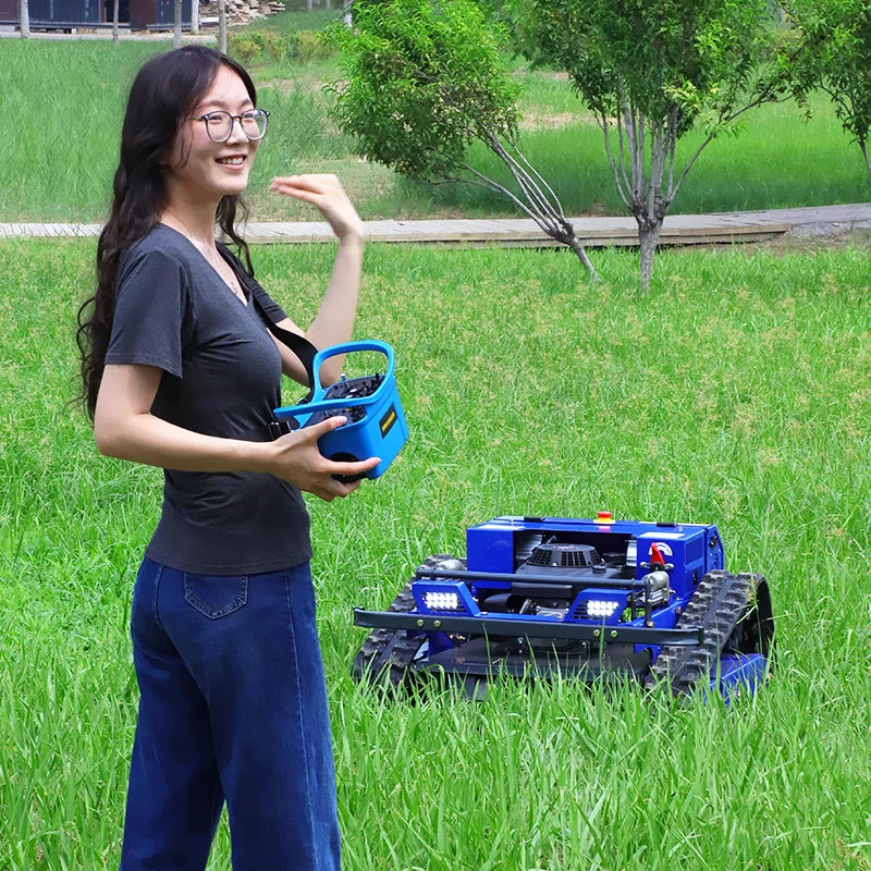 Customized High Quality All Terrain Ai Remote Lawn Mower With Engine 550mm Remote Control Agricultural Riding Lawn Tractor