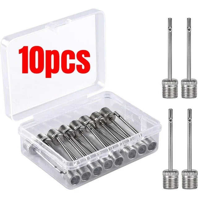 New Sport Ball Inflating Pump Needle For Football Basketball Soccer Inflatable Air Valve Adaptor Stainless Steel Pump 5/10/20PCS