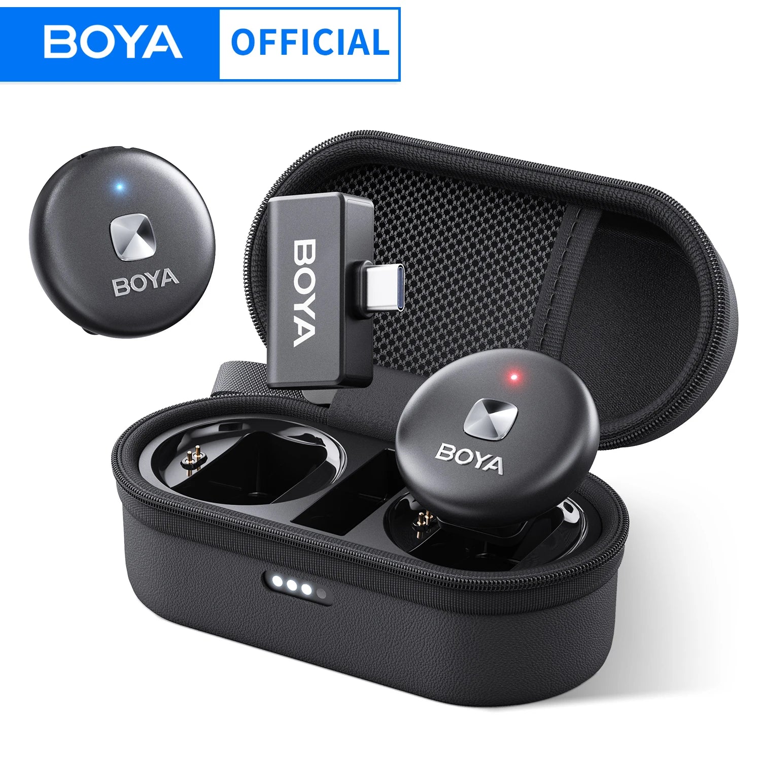 BOYA Omic D/U Wireless Lavalier Lapel Microphone for iPhone iPad Android Type-c Smartphone Youtube Live Recording Interview Vlog
