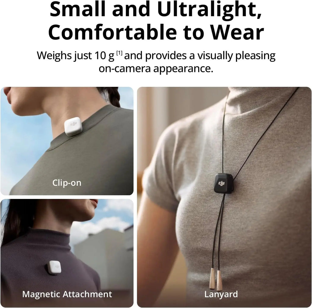 DJI Mic Mini  Wireless Microphone 48-Hour Operation w/ Case Two-Level Active Noise Cancelling