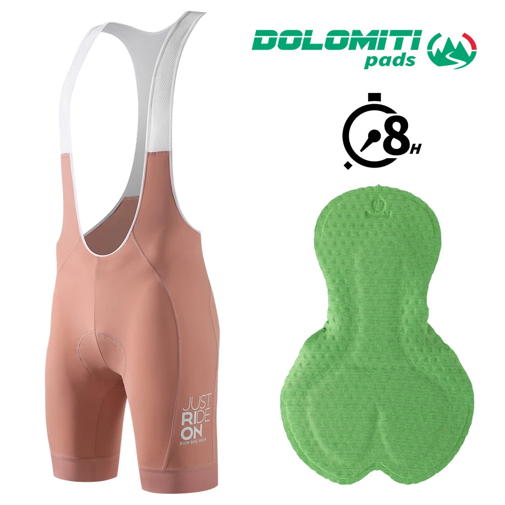 RION Men's Cycling Bib Shorts Bicycle Tights Pro MTB Road Bibs Clothes Bike Clothing Italian Dolomiti 8H Pads Extreme Distances