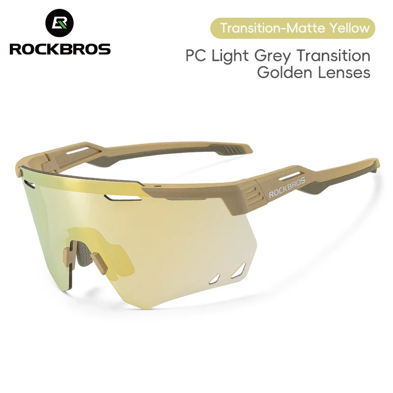 ROCKBROS Cycling Glasses MTB Road Bike Eyewear Driving Golf Goggles Protection Sports UV400 Sunglasses Polarized/Photochromic