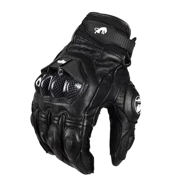 Motorcycle Gloves Black Racing Genuine Leather Motorbike White Road Riding Team Glove Men Summer Winter Touch Screen