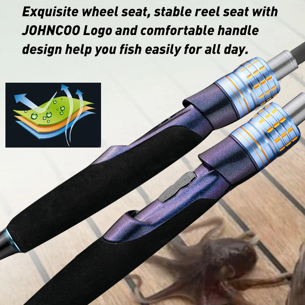 Boat Fishing Rod with Titanium Tip 1.8m ML Spinning Casting Fishing Rod for Cuttlefish Fishing Rod with Sprial Rings