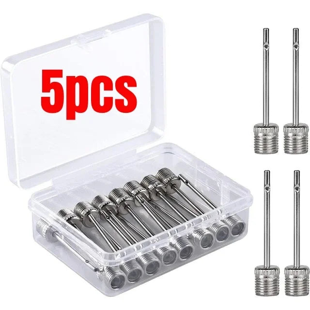 New Sport Ball Inflating Pump Needle For Football Basketball Soccer Inflatable Air Valve Adaptor Stainless Steel Pump 5/10/20PCS