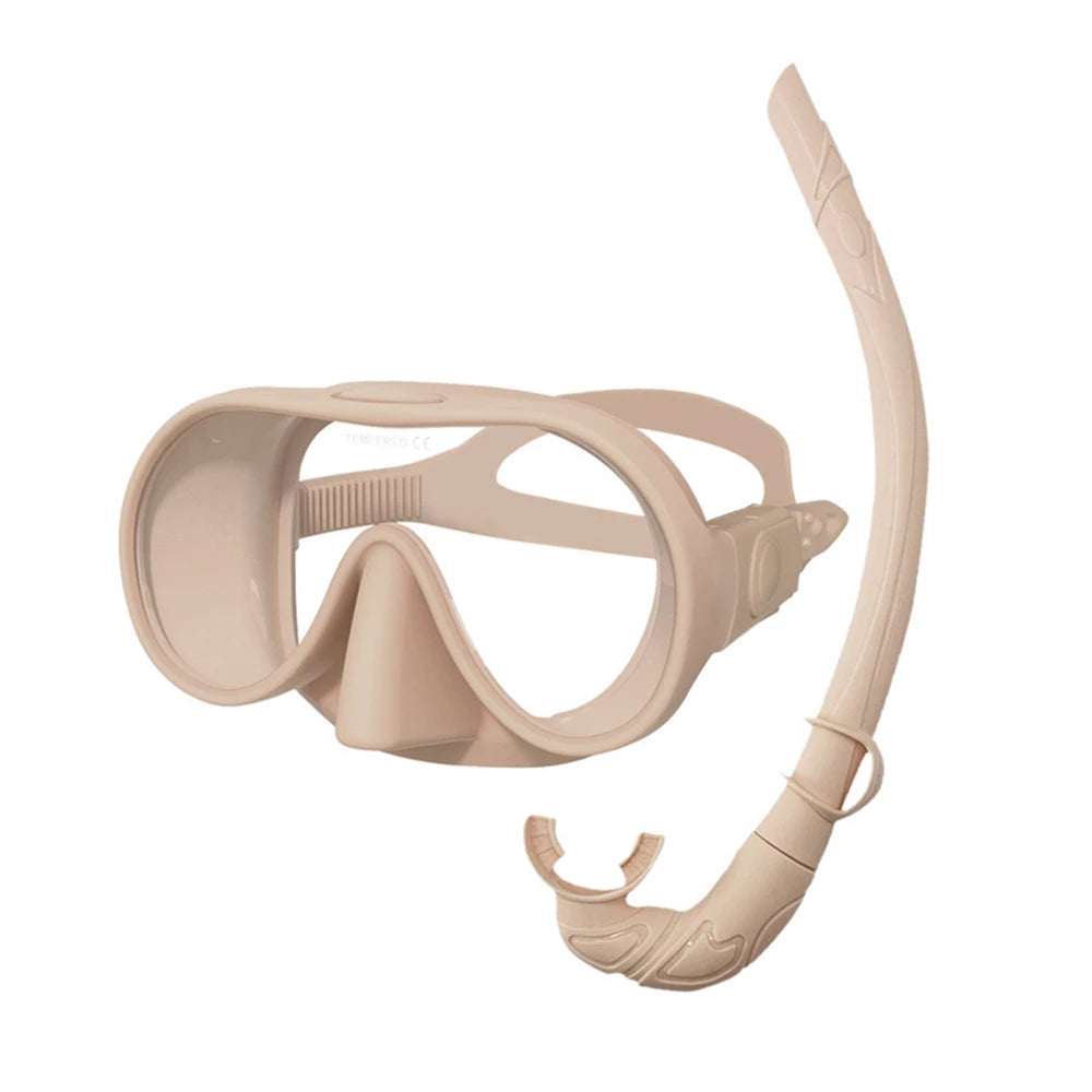 Diving facial mirror, anti -fog 180 ° snorkeling facial mirror, deep water diving mask diving goggles with respiratory tube