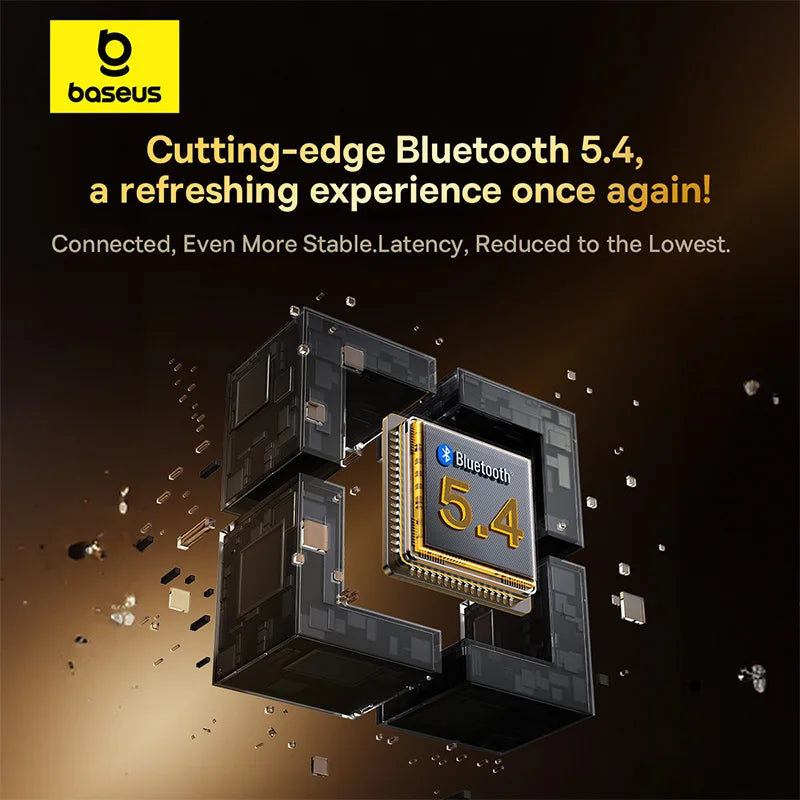 Baseus Bowie M2s Ultra Wireless Earphones Smart Screen 52dB Noise Cancelling Bluetooth 5.4 Headphones 3D Audio Spatial Earbuds