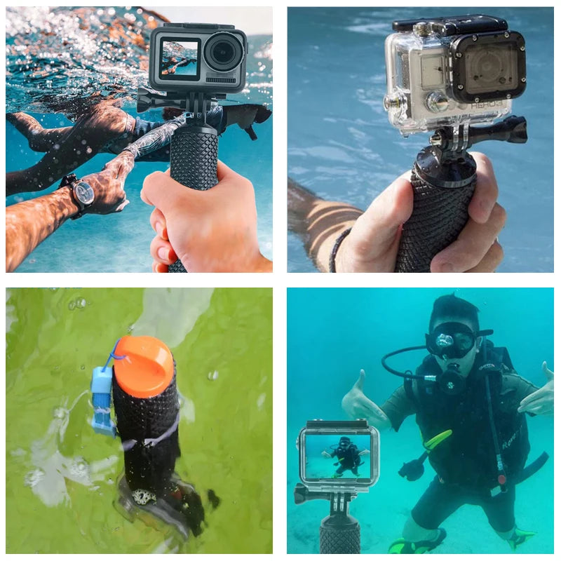Action Camera Water Floating Hand Grip For Gopro Hero 13 12 11 10 9 8  Xiaomi Yi SJ4000 DJI Osmo Float Handle Mount Accessories