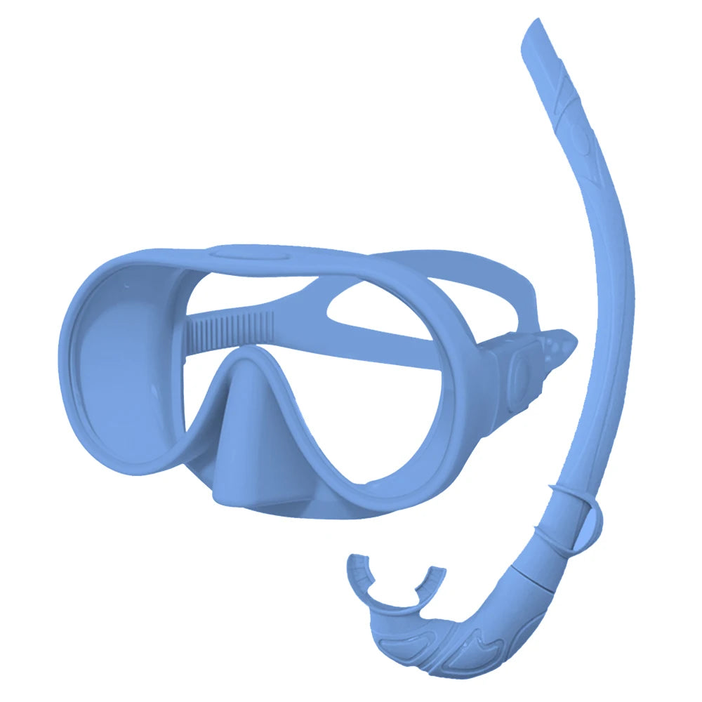 Diving facial mirror, anti -fog 180 ° snorkeling facial mirror, deep water diving mask diving goggles with respiratory tube