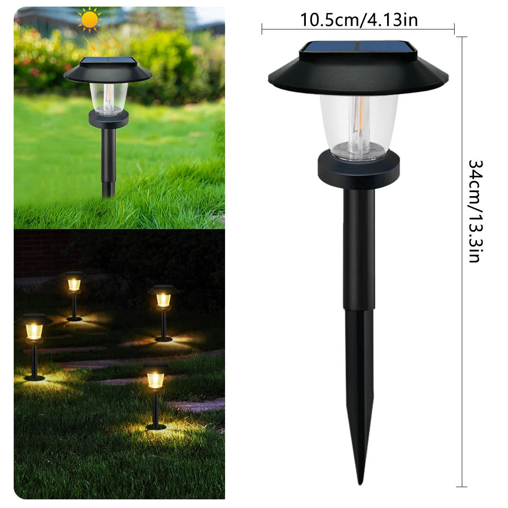 Solar Pathway Lights LED Outdoor Landscape Path Lamp IP65 Waterproof Solar Garden Lights For Yard Garden Walkway Patio Driveway